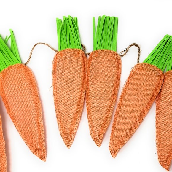 Orange Carrot Easter Jute Garland Party Decor, 6 Feet - Picture 2 of 3